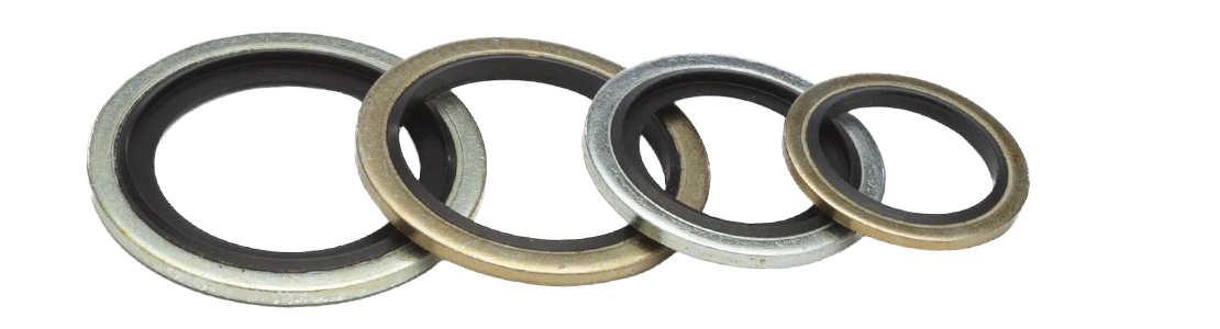 10 U-Ringe Schraubendichtungen 14,7 x 22 x 1,5 mm NBR/Stahl 