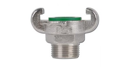 Aircoupling/clawcoupling - 1" male thread - Stainless steel