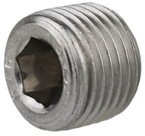 Plug R3/8" Conical, without breast Brass/Nickle-plated