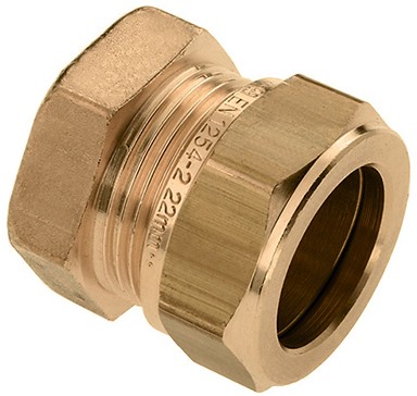 Bonfix knelkoppeling - Eindkoppeling - 12 mm - Messing
