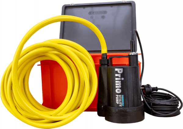Tauchpumpenset - Flachsauger - KIN Pumpen - Primo BOX - Kunststoff - 230 Volt (Max. Kapazität 3,6m³/h)