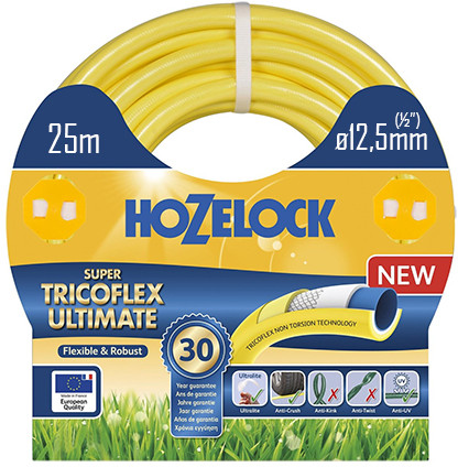 Super Tricoflex Hozelock - Flexible Water hose - garden hose - 1/2" (ø12,5mm) 25m