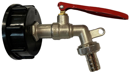 tap for IBC vat - IBC tap - Brass - S60 x 3/4" - with locking function