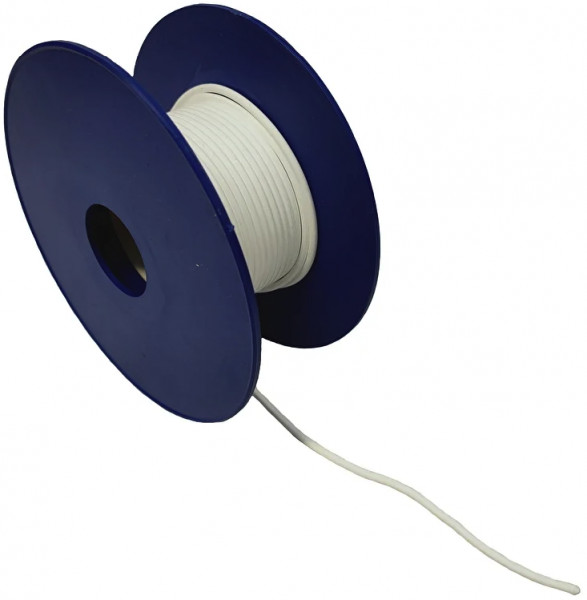 Rubber Rondsnoer Silicone (VMQ) 60 - 6mm FDA transparant talkpoeder - (Per Meter)