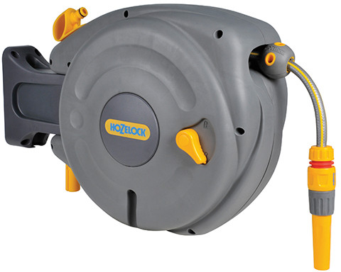 Hose reel Hozelock - Auto Reel - 10 meter hose - inclusive wall mount and couplings