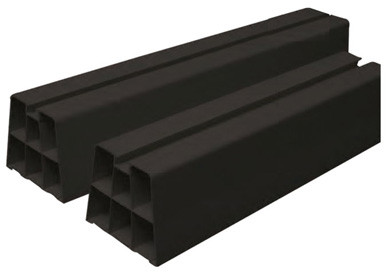 Opstelbalken voor airco - Canalit - PVC - 1000 x 80 x 80 mm - Zwart - Verpakking 2 stuks