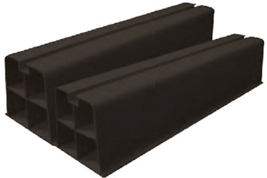 Opstelbalken voor airco - Canalit - PVC - 1000 x 100 x 100 mm - Zwart - Verpakking 2 stuks