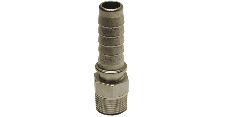 Steam connector - 1-1/4" male thread - Stainless steel (Excl. Clamp shells)